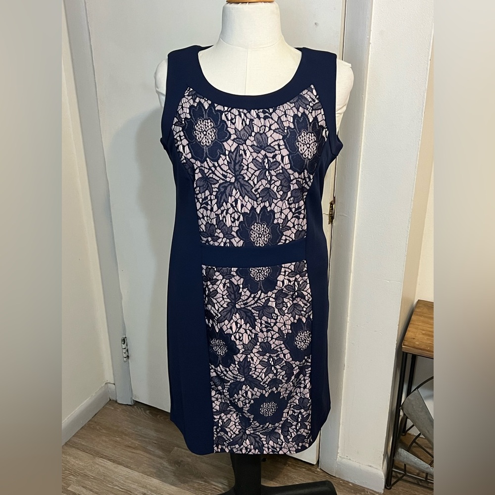 Ashley Stewart Sleeveless Blue Dress - Size 16W (Never Worn)